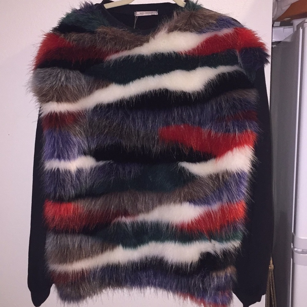 Faux Fur Sweater